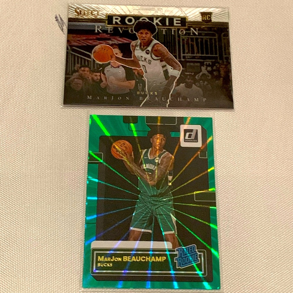 MarJon BEAUCHAMP RATED ROOKIE AND ROOKIE REVOLUTION TRADING CARDS NBA BUCKS